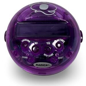 Radica 20Q Handheld Electronic Game Translucent Purple Vintage 2003 AI Toy